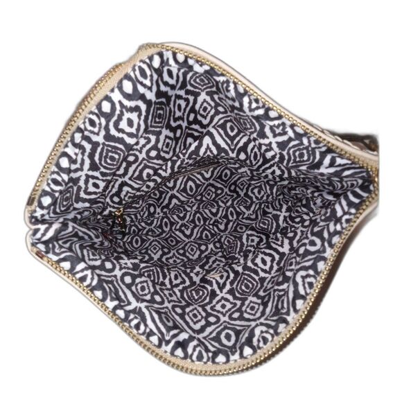 Urban Expressions Boho Tan Woven Cross Body Clutch Vegan Gold Chain Strap Purse - Picture 7 of 12